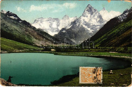 T2/T3 1913 Caucasus, Le Caucase; Route Militaire De Soukhoum. Le Lac Toumanli-Kel Et Les Montages Neigeuses Du Sommet Se - Ohne Zuordnung