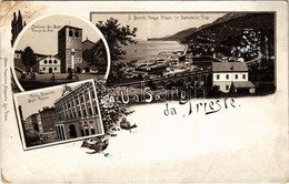 * T3 1894 (Vorläufer!!!) Trieste, Trieszt; Dom Zu St. Just, Stadt-Theater, St. Barcola Bei Triest / Cathedral, Theatre,  - Unclassified