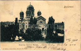T4 1900 Bucharest, Bukarest, Bucuresti, Bucuresci; Biserica Domna Balasa / Romanian Orthodox Church (pinhole) - Unclassified