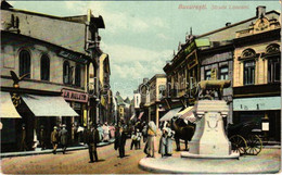 T2/T3 1917 Bucharest, Bukarest, Bucuresti, Bucuresci; Strada Lipscani / Street View, Monument, Shops (EK) - Unclassified