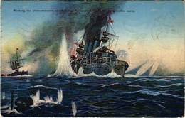 T2/T3 1915 Rückzug Des Unterseebootes Nachdem Das Panzerschiff Vom Torpedo Getroffen Wurde / WWI Austro-Hungarian Navy,  - Ohne Zuordnung