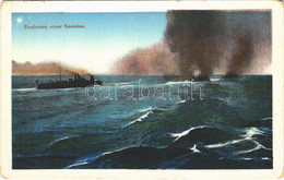 ** T2/T3 Explosion Einer Seemine. K.u.K. Kriegsmarine / WWI Austro-Hungarian Navy Explosion Of A Sea Mine. G. C. Pola 19 - Ohne Zuordnung