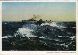 ** T2 Deutsches Zerstörer In Nordischen Gewässern. PK-Aufn. Kriegsber. Augst, Carl Werner / WWII German Navy Destroyer - Sin Clasificación