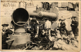 * T2/T3 1912 Ruhe An Bord / Austro-Hungarian Navy, K.u.K. Kriegsmarine, Resting Mariners On Board, Litho Naval Flag On T - Sin Clasificación