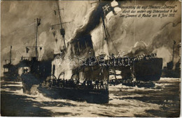 T3 1915 Vernichtung Des Engl. Kreuzers "Liverpool" Durch Das Oesterr.-ung. Unterseeboot 4 Bei San Giovanni Di Medua Am 9 - Ohne Zuordnung