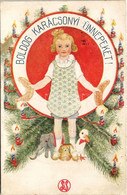 T3 1917 Boldog Karácsonyi ünnepeket! Országos Anya- és Csecsemővédő Egyesület 923. Sz. / Hungarian Christmas Greeting Ar - Sin Clasificación