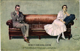 ** T2 Béketárgyalások / Friedensverhandlungen / Romantic Couple, Lady Art Postcard. Artist Signed - Sin Clasificación