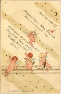 T2 1900 La Chasse Aux Coeurs / Cupids With Hearts. Raphael Kirchner Style Art Nouveau Litho - Sin Clasificación
