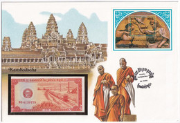 Kambodzsa 1979. 1/2R Felbélyegzett Borítékban, Bélyegzéssel T:I Cambodia 1979. 1/2 Riel In Envelope With Stamp And Cance - Zonder Classificatie