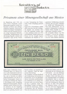 Mexikó / Las Dos Estrellas Bánya 1915. 1P, Német Nyelvű "Kuriositäten Auf Banknoten" Tájékoztatólappal T:I Mexico / Las  - Non Classés