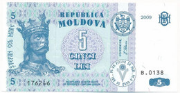 Moldova 2009. 5L "176246" T:I Moldova 2009. 5 Lei "176246" C:UNC Krause P#9f - Unclassified