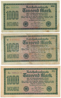Németország / Weimari Köztársaság 1922. 1000M (3db) + 1922. 5000M + Kambodzsa 1972. 100R T:III Germany / Weimar Republic - Unclassified