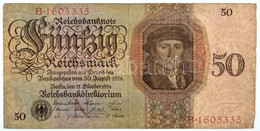 Németország / Weimari Köztársaság 1924. 50M "N" Sorozatszámmal, "B 1605335" Sorszámmal T:III- Kis Szakadások  Germany /  - Zonder Classificatie