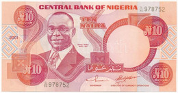 Nigéria 2001. 10N "G96 978752" T:III Szép Papír Nigeria 2001. 10 Naira "G96 978752" C:F Nice Paper Krause P#25 - Unclassified