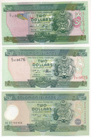 Salamon-szigetek 1986. 2$ + 1997. 2$ + 2001. 2$ T:I Solomon Islands 1986. 2 Dollars + 1997. 2 Dollars + 2001. 2 Dollars  - Unclassified