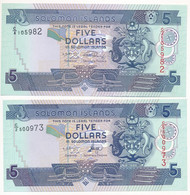 Salamon-szigetek 1986-2006 5$ (x2) T:I Solomon Islands 1986-2006 5 Dollars (2x) C:UNC Krause KM#14, KM#26 - Non Classés