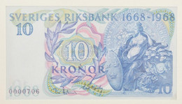 Svédország 1968. 10K "A Svéd Királyi Bank 300. évfordulója ", "0000706" Sorszámmal, Díszmappában T:I A Mappán Kis Folt / - Unclassified