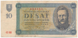 Szlovákia 1943. 10K T:III Slovakia 1943. 10 Korún C:F Krause P#6 - Non Classés