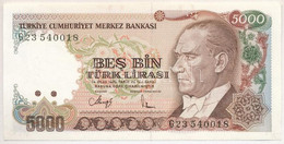 Törökország DN (1990) 5000L "G23 540018" T:I Turkey ND (1990) 5000 Lira "G23 540018" C:UNC  Krause P#198 - Non Classés