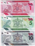 Trinidad és Tobago 2020. 1D + 5D + 10D T:I  Trinidad And Tobago 2020. 1 Dollar + 5 Dollars + 10 Dollars C:UNC - Ohne Zuordnung
