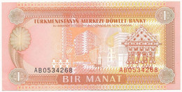 Türkmenisztán DN (1993) 1M "AB 0534268" T:II Turkmenistan ND (1993) 1 Manat "AB 0534268" C:XF Krause P#1 - Ohne Zuordnung