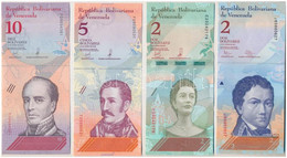 Venezuela 2012. 2B + 2018. 2B + 5B + 10B T:I,I- Venezuela 2012. 2 Bolivares + 2018. 2 Bolivares + 5 Bolivares + 10 Boliv - Ohne Zuordnung