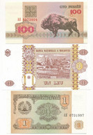 5db-os Vegyes Külföldi Bankjegy Tétel, Közte Moldova, Fehéroroszország, Tádzsikisztán T:I,I- 5pcs Of Mixed Foreign Bankn - Ohne Zuordnung