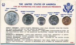 Amerikai Egyesült Államok 1964-1965. 1c-1/2$ (5xklf) "Amerikai Elnökök" Forgalmi Szett Kartonlapon, Műanyag Tokban T:1-  - Sin Clasificación