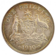 Ausztrália 1910. 1Sh Ag "VII. Eduárd" (5,62g) T:1- Patina Australia 1910. 1 Shilling Ag "Edward VII" (5,62g) C:AU Patina - Non Classés
