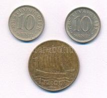 Észtország 1931. 10s Ni-sárgaréz (2x) + 1934. 1K Al-bronz T:2,2- Estonia 1931. 10 Senti Ni-brass (2x) + 1934. 1 Kroon Al - Sin Clasificación