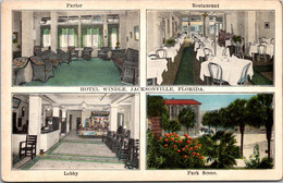 Florida Jacksonville Hotel Windle Showing Lobby Parlor Restaurant And Park - Jacksonville