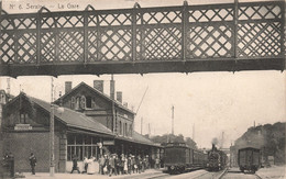 CPA - Belgique - Seraing - La Gare  - Passerelle - Animé - Wagon Train - Oblitéré Seraing 1909 - Seraing