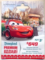 Disneyland Resort,  Anaheim, CA., U.S.A.  Admission Ticket  Card On Its Backer # Dt-172a - Disney Passports