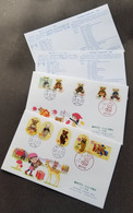 Japan Greeting Autumn 2012 Teddy Bear Toy Gift Mailbox (FDC *odd Shape *unusual - Lettres & Documents