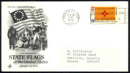 USA Sc# 1679 (ArtCraft) FDC (b) (Santa Fe, NM) 1976 2.23 New Mexico Flag - 1971-1980