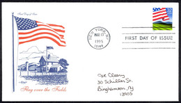 USA Sc# 2919 (Artmaster) FDC (New York, NY) 1995 3.17 Flag Over The Fields - 1991-2000