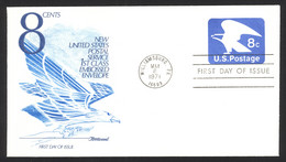 USA Sc# U557 (Fleetwood) FDC (b) (Williamsburg, PA) 1971 5.6 Eagle - 1971-1980