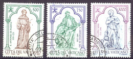 Vatican Sc# 993-995 Used (a) 1995 St. Anthony Of Padua - Used Stamps