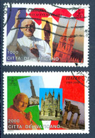 Vatican Sc# 1000-1001 Used 1995 Pope John Paul II Travels - Oblitérés