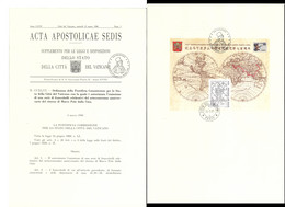 Vatican Sc# 1008 FD Cancel (b) Souvenir Sheet (on Pamphlet) 1996 Marco Polo - Oblitérés