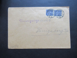 DR Dienst 1920 Nr.26 (2) MeF Rückseitig Stempel Versorgungsamt Schneidemühl And Das Versorgungsamr In Königsberg - Service
