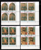 Vatican 1992 Mi# 1060-1063 Used - Set In Blocks Of 4 - Piero Della Francesca / Frescoes - Gebruikt