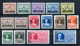 1931.VATICANO.PAQUETERIA.YVERT 1/15*.NUEVOS CON FIJASELLOS(MH).CATALOGO 54€ - Postpakketten