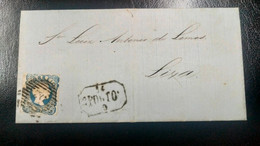 PORTUGAL LETTER - 1857 D. PEDRO V 25 REIS - PORTO (PLB#01-150) - Cartas & Documentos