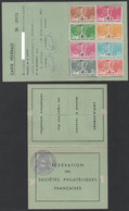 ERINNOPHILIE - CARTE FEDERALE - BETHUNE / 1969-1976 - 8 VIGNETTES SUR CARTE (ref 7760d) - Covers & Documents