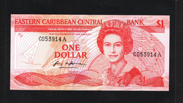 Etats Des Caraïbes De L'Est, Queen Elisabeth II, 1 Dollar, Antigua - "A" Suffix - Caraïbes Orientales