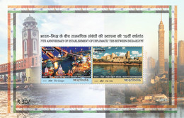 India 2023 INDIA - EGYPT JOINT ISSUE Souvenir Sheet SS / MINIATURE SHEET MS MNH As Per Scan - Other & Unclassified