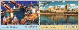 India 2023 INDIA - EGYPT JOINT ISSUE 2v SET MNH As Per Scan - Autres & Non Classés