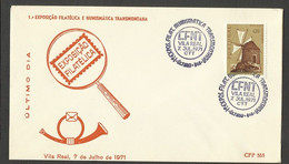 Portugal Cachet Commémoratif  Expo Philatelique Et Numismatique Vila Real 1971 Event Pmk Philatelic & Coin Expo - Annullamenti Meccanici (pubblicitari)