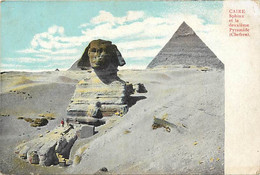 Pays Div -ref CC467- Egypte - Egypt - Le Sphinx Et La 2eme Pyramide -chefren - - Sphinx